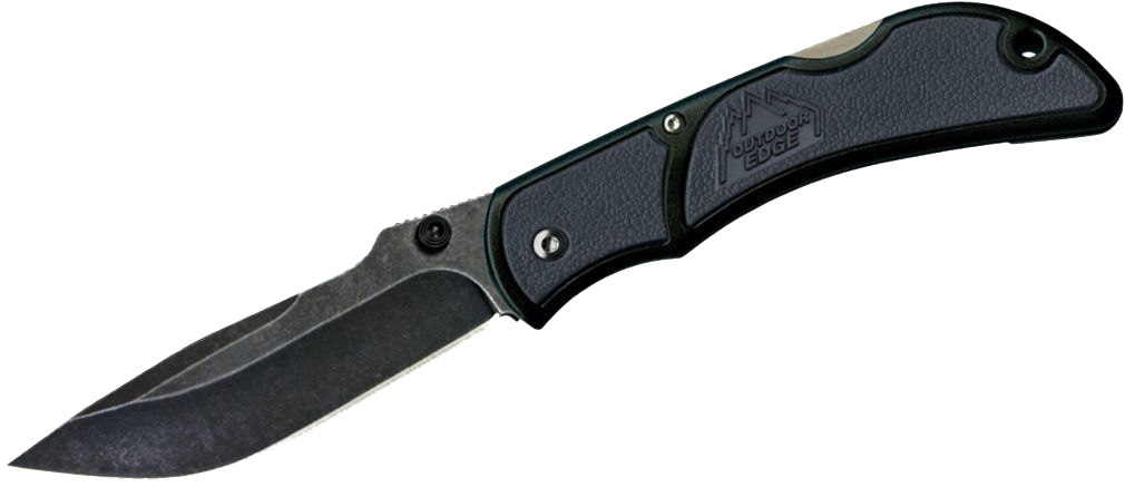 Outdoor Edge Outdoor Edge 2.5 Inch Stonewash Plain Blade Chasm Pocket Knife - Grey W Lockback #oe-Chy-25 Dark Slate Gray