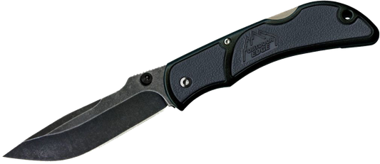 Outdoor Edge Outdoor Edge 2.5 Inch Stonewash Plain Blade Chasm Pocket Knife - Grey W Lockback #oe-Chy-25 Dark Slate Gray