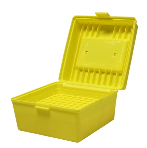 Pro-Tactical Max-Comp Ammo Box Med And Lge Rifle 100Rnd Yellow Fits .22-250, .308, .30-06 Etc #ptab007 Goldenrod