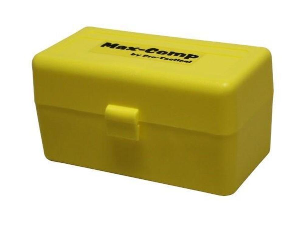Pro-Tactical Max-Comp Ammo Box Med Rifle 50 Rnd Deluxe Yellow Fits .22-250 .243 .308 Etc Ptab005 Olive Drab