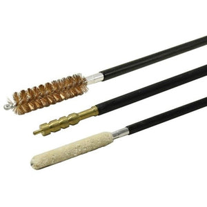 Pro-Tactical Max-Clean 3Pc Rifle Brush Set - .25Cal (.257, 25-06, 6.5Mm) Bronze Brush, Mop And Brass Jag #gcb-25Cal Saddle Brown