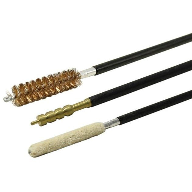 Pro-Tactical Max-Clean 3Pc Brush Set - .338 Cal Bronze Brush, Mop And Brass Jag #gcb-338Cal Saddle Brown