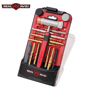 Real Avid Real Avid Accu-Punch Hammer Tool Case W Brass & Steel Punches - 14 Tools #av-Hps-B Maroon