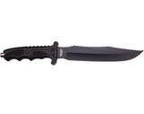 Survivor Survivor 13 Inch Sawback Bowie Fixed Blade Knife - W Nylon Sheath #hk-718 Dim Gray