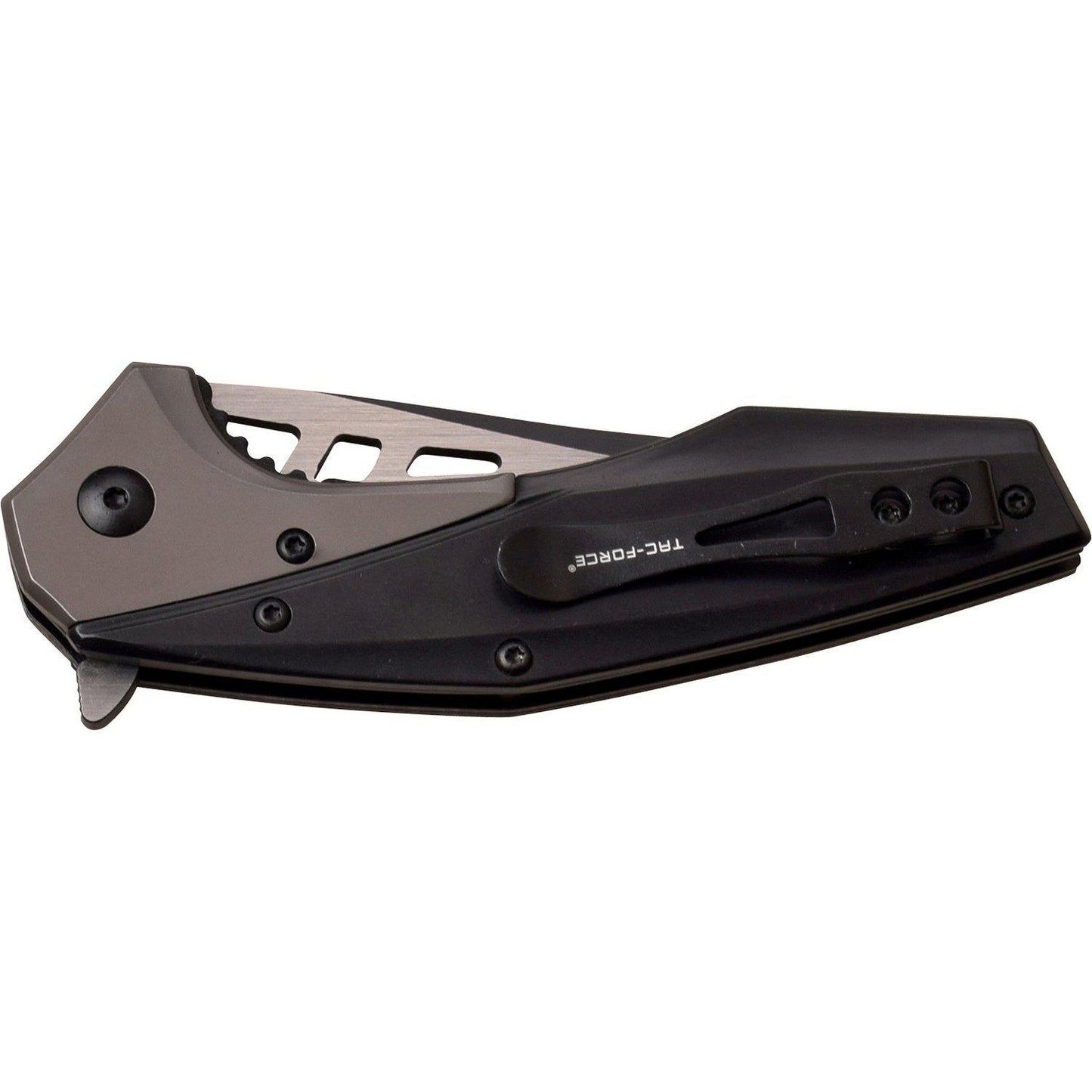 Tac-Force Persian Fine Edge Blade Folding Knife - Stainless Steel Black Handle #tf-977Gy - Xhunter New Zealand