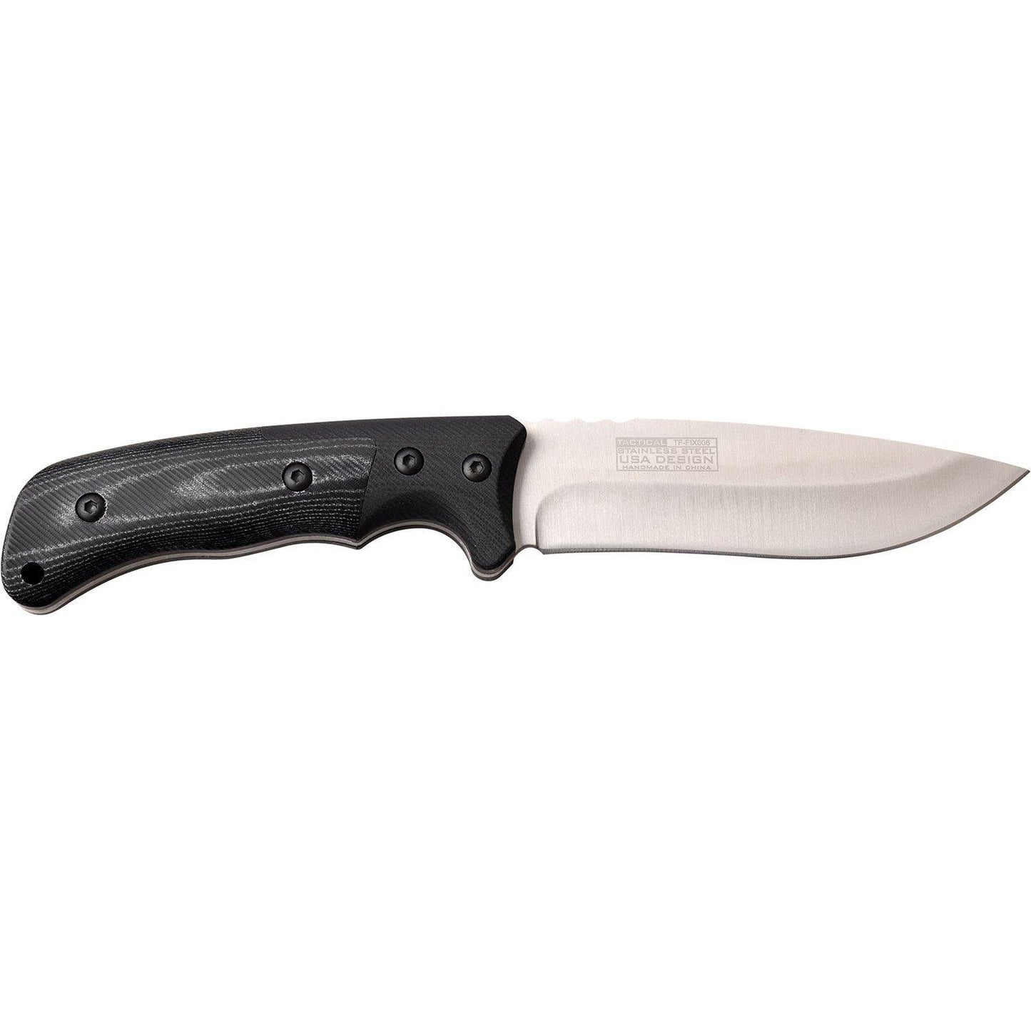 Tac-Force Drop Point Fine Edge Fixed Blade Knife - Tactical 10 Inches Full Tang #tf-Fix006Bk - Xhunter New Zealand