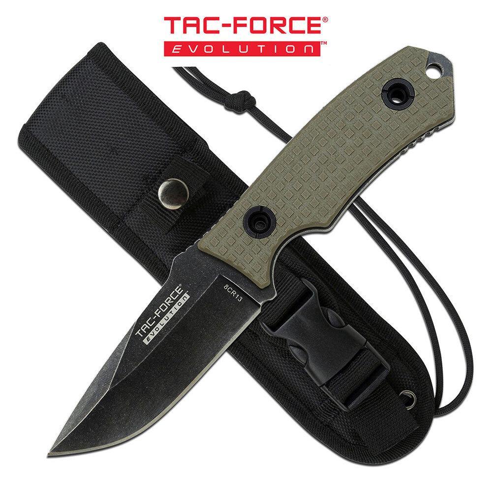 Tac-Force Evolution Tanto Stonewashed Fixed Blade Knife - 8 Inches Overall G10 Handle #tfe-Fix002-Tn - Xhunter New Zealand