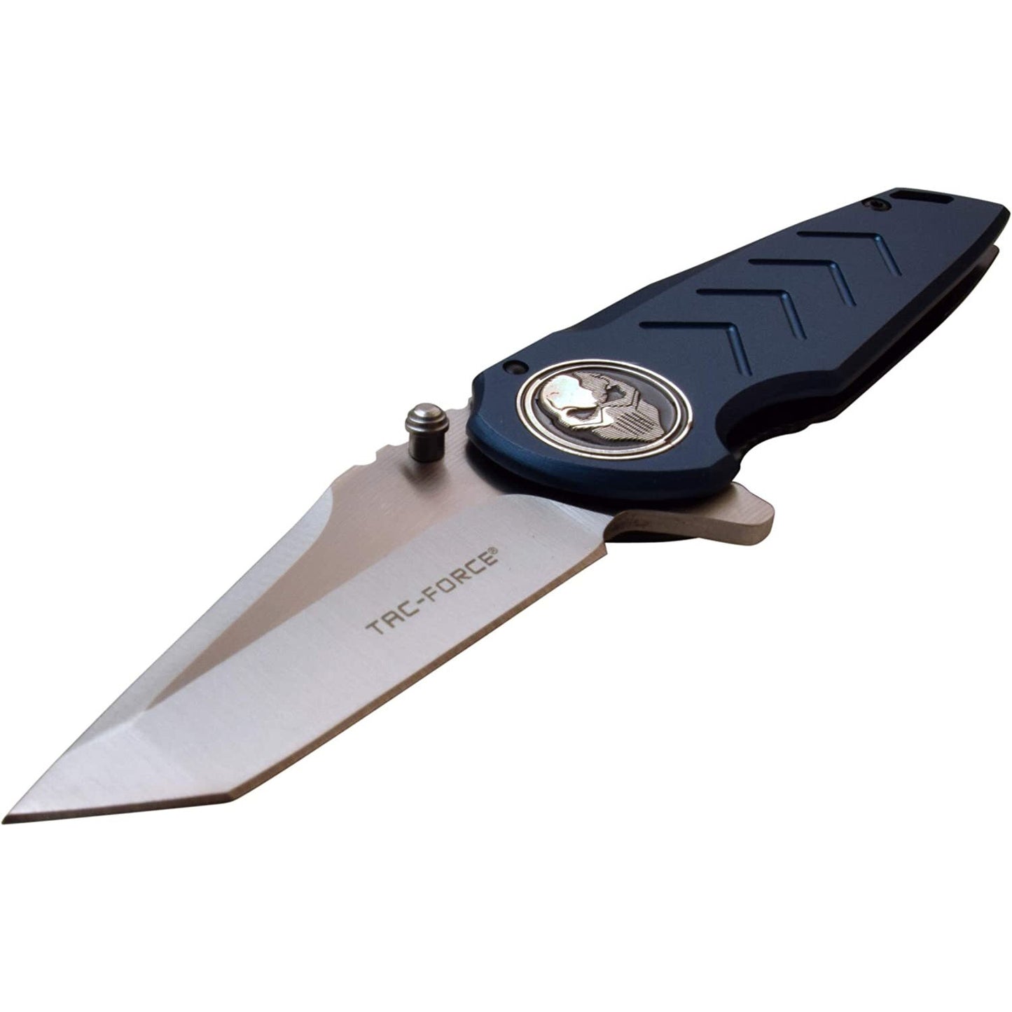 Tac-Force Tac-Force Tanto Tactical Folding Pocket Knife - Blue Ball Bearing Pivot #tf-974Bl Dark Gray