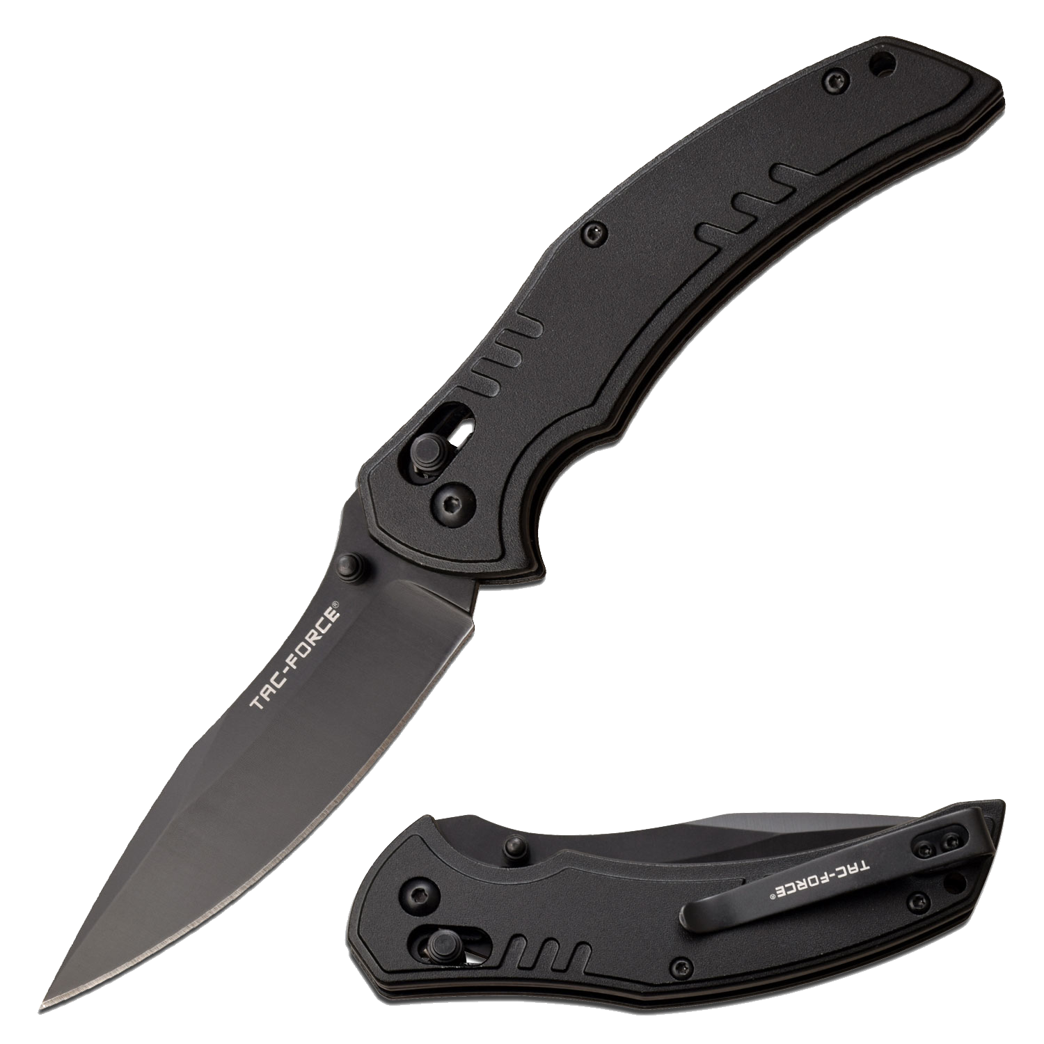 Tac-Force Tac-Force Tactical Portable Drop Point Folding Knife - 8 Inch Overall Black #tf-1036Bk Dark Slate Gray