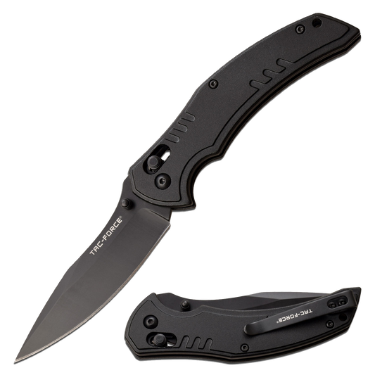 Tac-Force Tac-Force Tactical Portable Drop Point Folding Knife - 8 Inch Overall Black #tf-1036Bk Dark Slate Gray