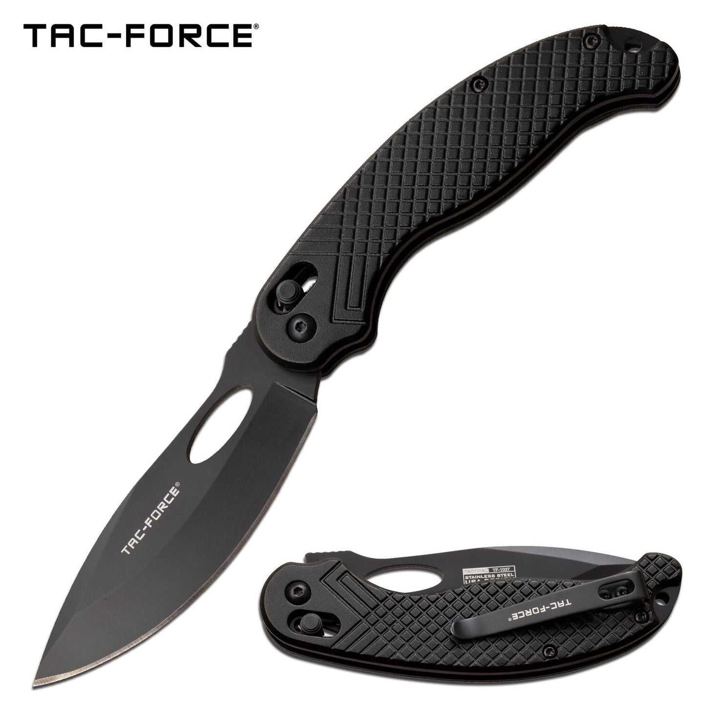 Tac-Force Tac-Force Compact Manual Folding Knife - 8.5 Inch Overall Black #tf-1037Bkv Dark Slate Gray