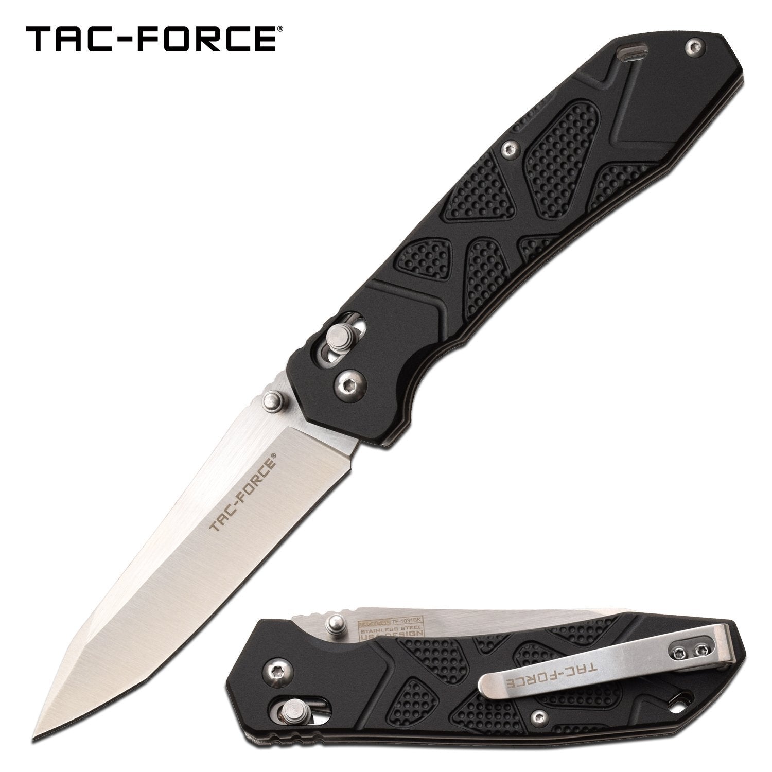 Tac-Force Tac-Force 8 Inch Hunting Tanto Manual Folding Knife - Black #tf-1031Bk Dark Slate Gray