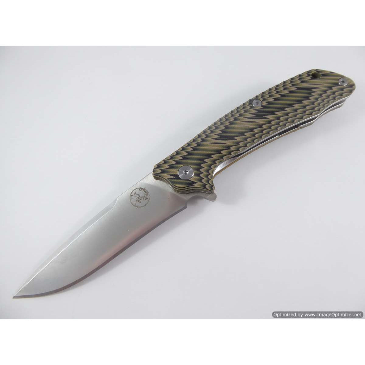 Tassie Tiger Knives Tassie Tiger Folding Pocket Knife - D2 Steel With G10 Handle #ttkdp89Fgt Light Gray
