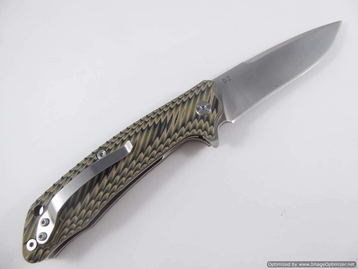 Tassie Tiger Knives Tassie Tiger Folding Pocket Knife - D2 Steel With G10 Handle #ttkdp89Fgt Dim Gray