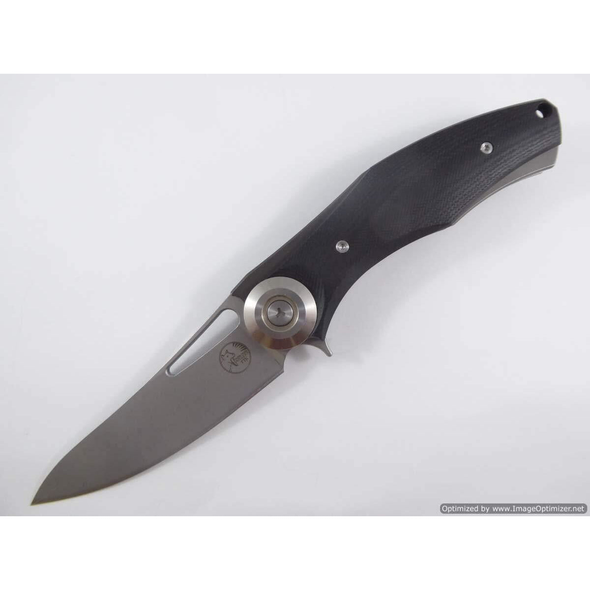 Tassie Tiger Knives Ttk  D2 Steel  G10  Black Handle Folding Knife Lavender