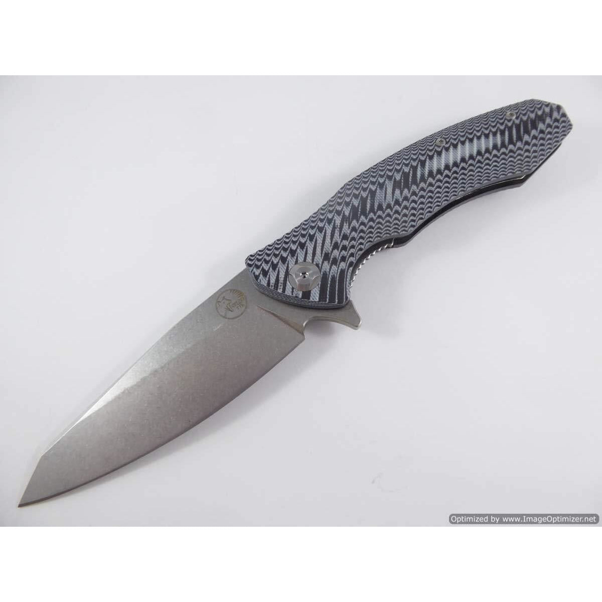 Tassie Tiger Knives Tassie Tiger Folding Pocket Knife - Reverse Tanto Blade #ttkrt93Fbw Dim Gray
