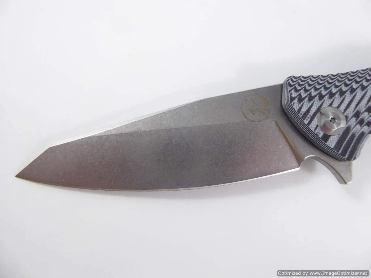 Tassie Tiger Knives Tassie Tiger Folding Pocket Knife - Reverse Tanto Blade #ttkrt93Fbw Dim Gray