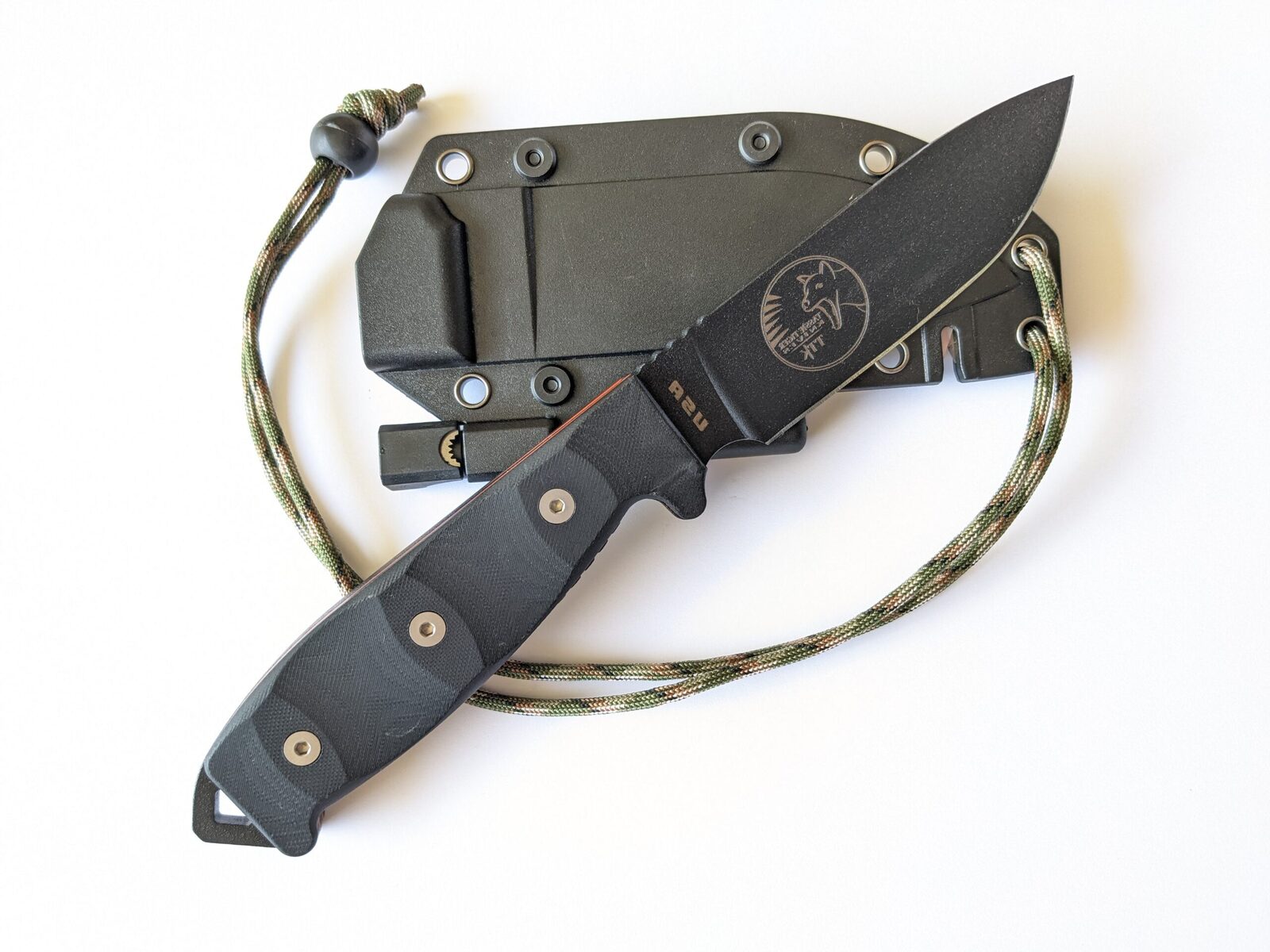 Tassie Tiger Knives Tassie Tiger Survival Hunting Outdoor Fixed Blade Knife W Sheath - High Carbon Steel #ttks5 Dim Gray