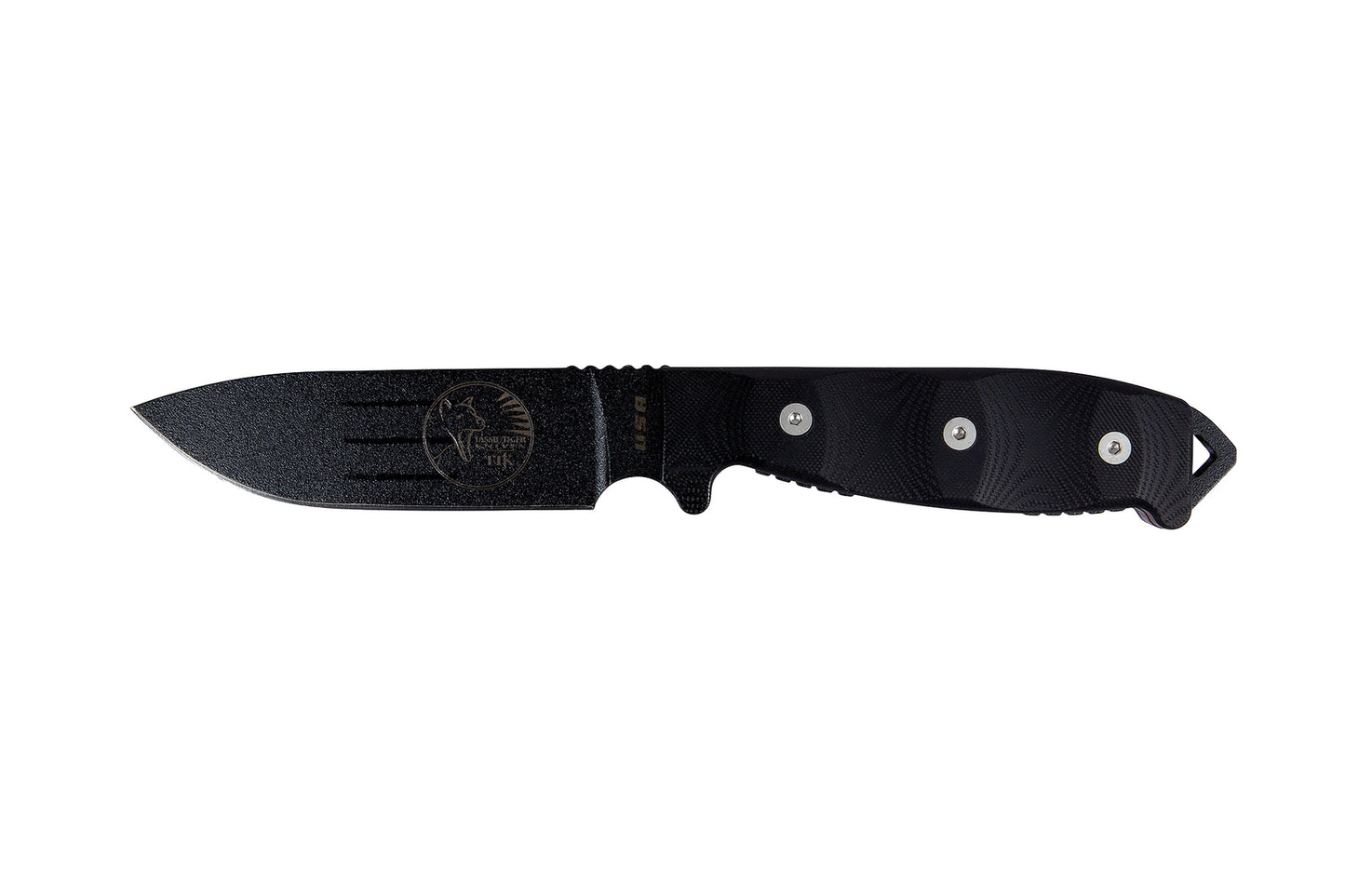 Tassie Tiger Knives Tassie Tiger Survival Hunting Outdoor Fixed Blade Knife W Sheath - High Carbon Steel #ttks5 Black
