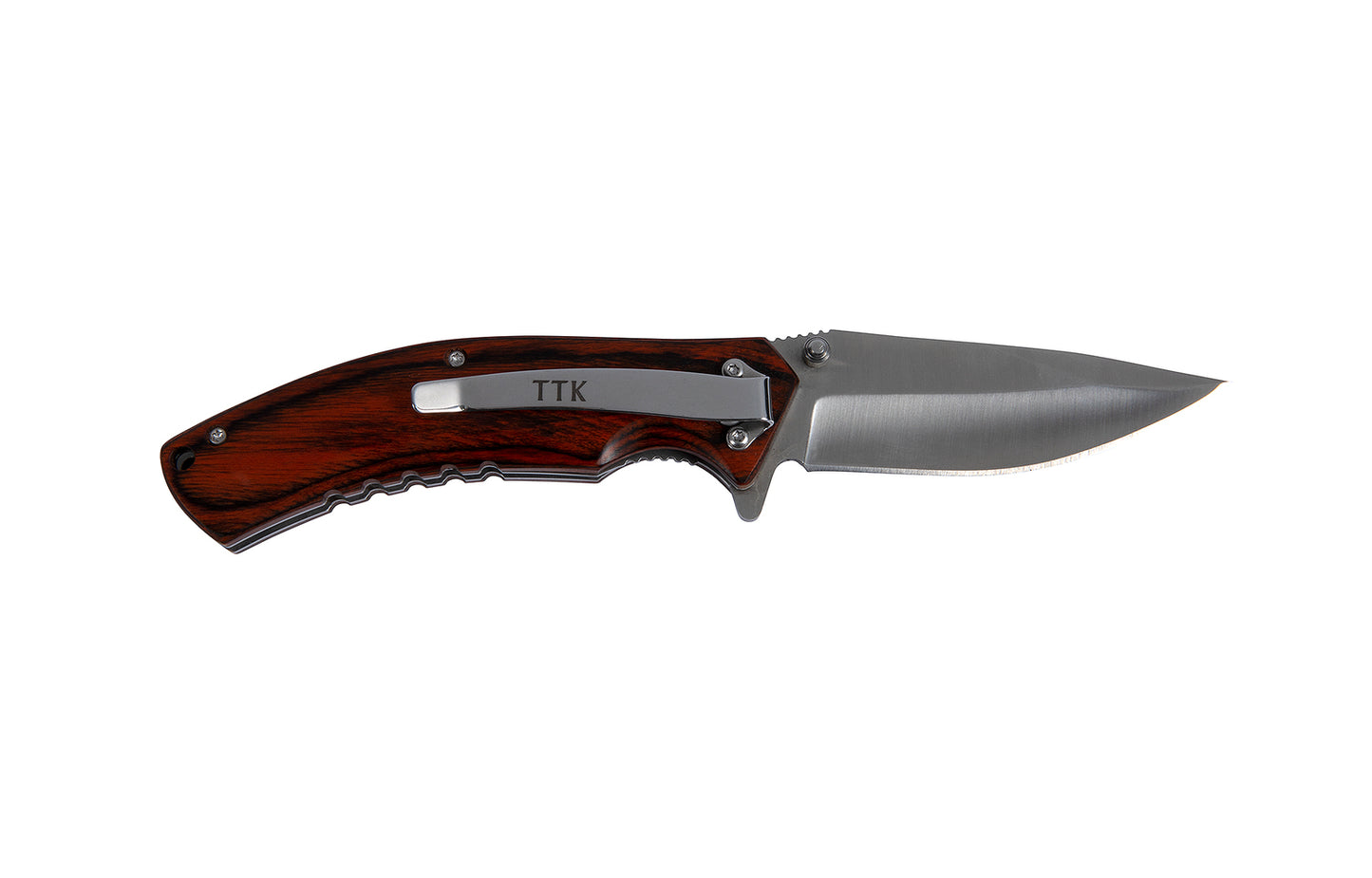 Tassie Tiger Knives Tassie Tiger Wood Handle Edc Folder With Pocket Clip - Usa Made #ttkusawf Black