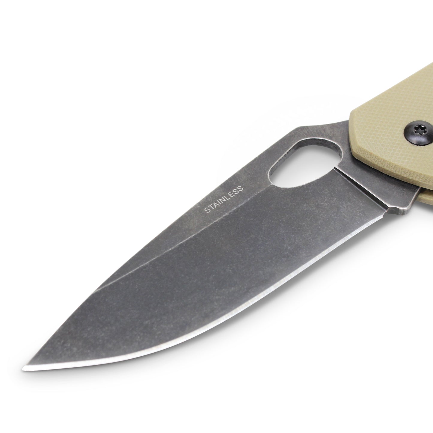 Xhunter Cobra Desert Rat Drop Point Blade Folding Knife - Coyote Tan 7.8 Inch Overall #kf0306 Dim Gray