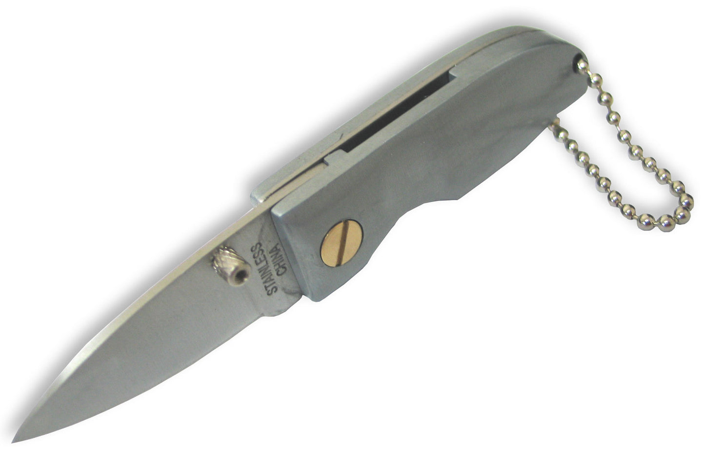 Xhunter Cobra Mouse Compact Pocket Folding Knife 40-100 - Silver 4.3 Inch Overall #kf0126 Silver Dim Gray