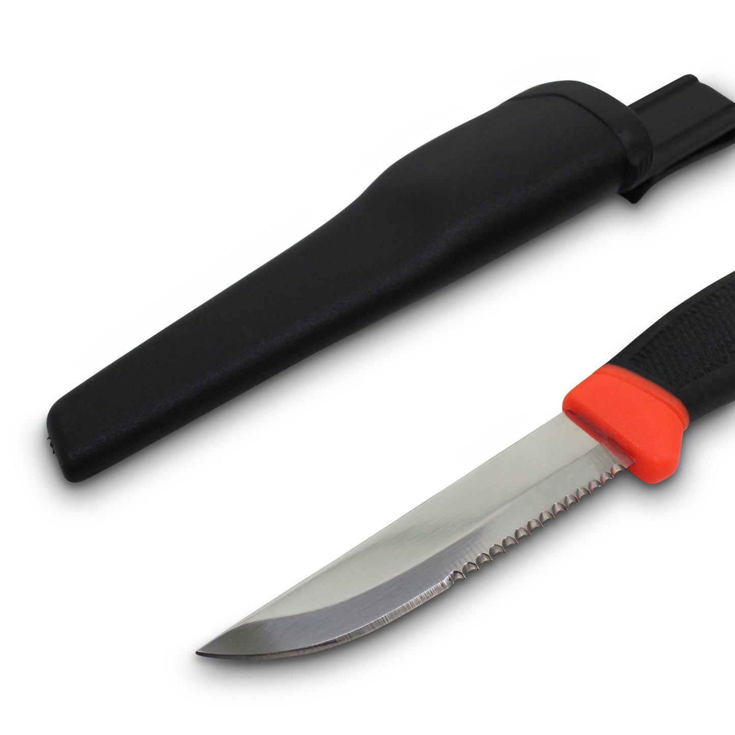 Xhunter Cobra 9 Inch Drop Point Fixed Blade Fishing Knife 100-220 - Red W Sheath #kf0312 Red Black