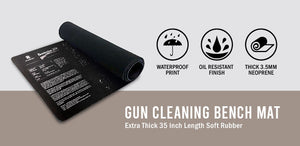 Xhunter Xhunter Pistol Gun Cleaning Bench Mat - Small 16.5 Inch Length Soft Rubber Material #glock Black