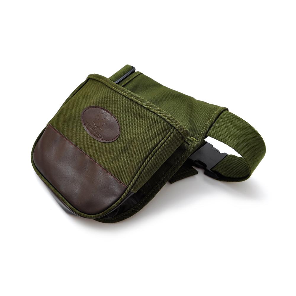 Xhunter Xhunter Canvas Shotgun Shell Shooter Bag - Double Compartment #00098 Dark Olive Green