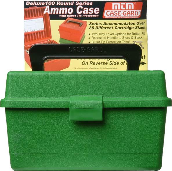 Mtm Case-Gard Mtm Deluxe 100 Round Ammo Boxes Sea Green